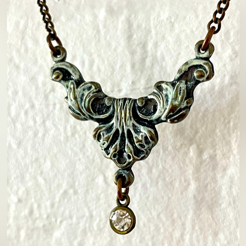 Dainty Handmade Necklace with small crystal detail